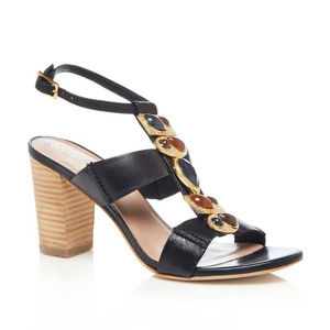 Trina Turk silver lake jewel  heels sandals size 8